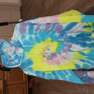 Mens or womens unisex hand made tye dye hoodie. XL